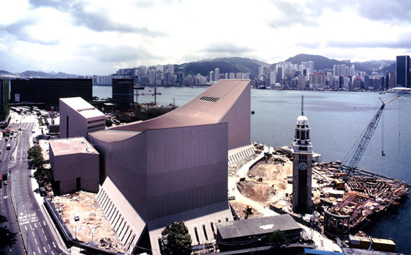 建筑工程如火如荼的香港文化中心（摄于1989年5月）