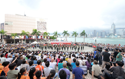 An outdoor programme at Piazza C in the Afternoon